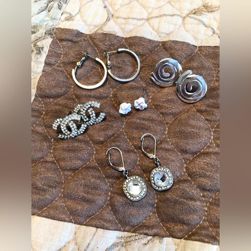 Chic Silver And Earring Collection - image 1